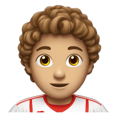 A brown hair kid with canada soccer shirt sticker