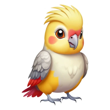 cockatiel bird in love sticker