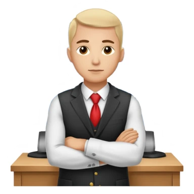 Mach mir einen Trader der an der börse arbeitet mit verschrenkten armen sticker