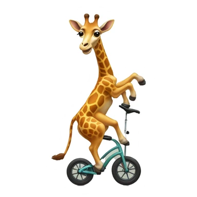 giraf on a unicycle sticker