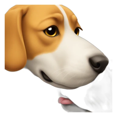 dog smelling other dog sticker