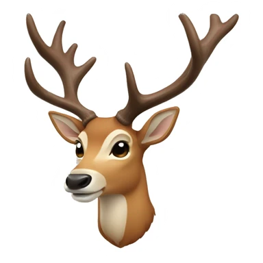 1 antler deer sticker