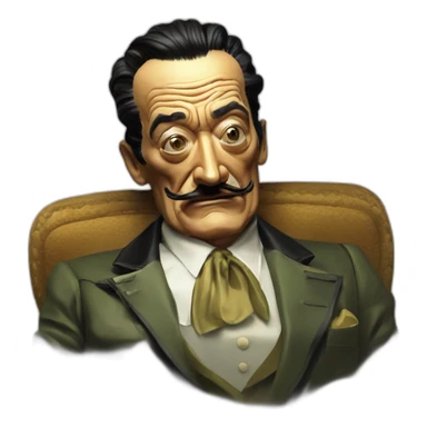 Salvador Dali Wounded doomguy sticker