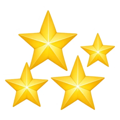 group of three twinkling stars, varying sizes sticker