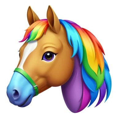 Rainbow horse sticker