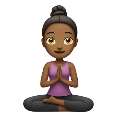 A girl doing yoga sticker