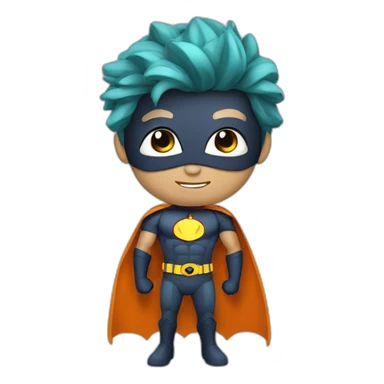 Superhero citrouille sticker