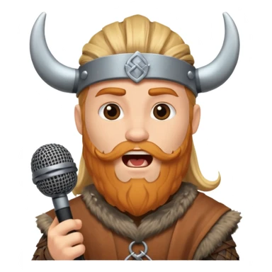 viking singing with micro sticker