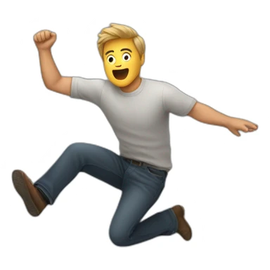 Man falling from the air sticker