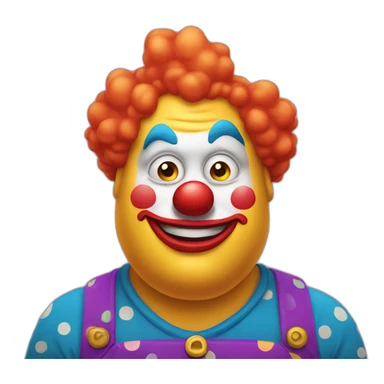 fat clown sticker