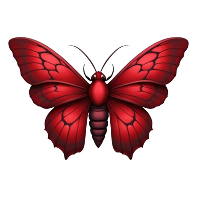 Gothic moth Dark red sticker