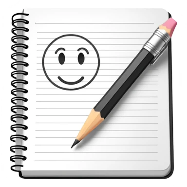 a pencil drawing in a notebook sticker