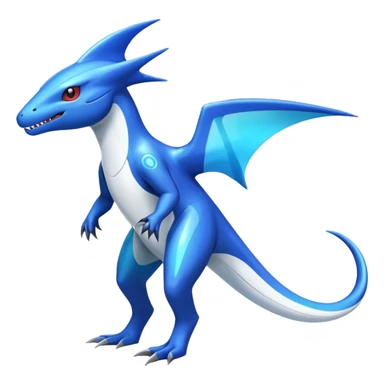 Shiny Glossy Oily Futuristic Latios-Gabite-Amaura-Salandit-Helioptile-fusion (full body) sticker