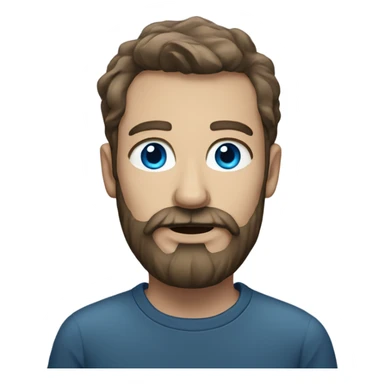 portrait of a bearded man with blue eyes sticker