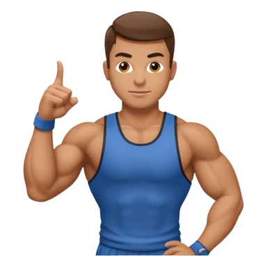 Gym trainer pointing at the camera sticker