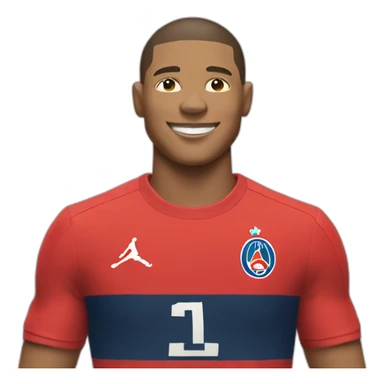 Mbappe happy back and in front view sticker