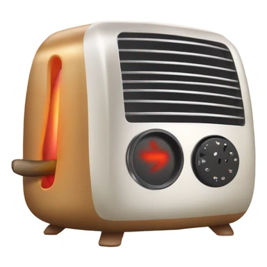 Small heater with knife in it sticker