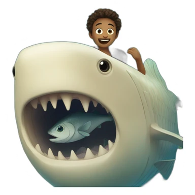 Jonah inside the big fish sticker