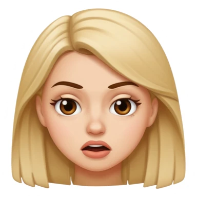 white girl making stanky face sticker