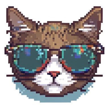 cat wearing sunglasses sticker