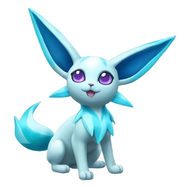 Shiny colorful Glaceon Espeon Pokémon sticker