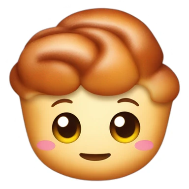 Sweet bun with cinnamon sticker