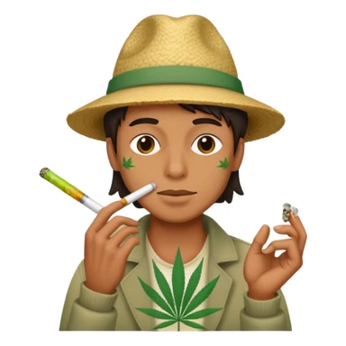 someone smoking marijuana sticker