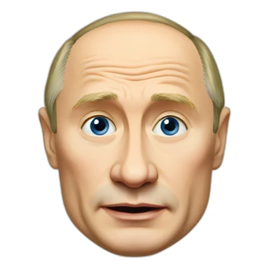 vladimir putin with mouth making o shape sticker