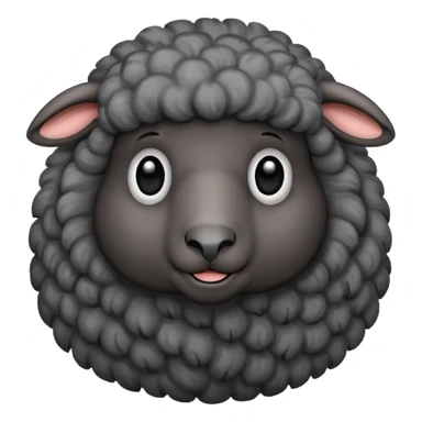 Oveja negra con canas sticker