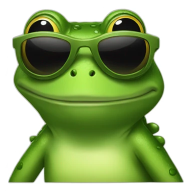 Pepethefrogwithsunglasses sticker