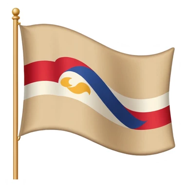 Beige flag like 🚩 but vaige color sticker