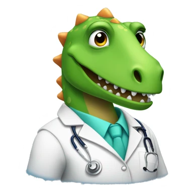 Barnie the dinosaur dressed as a doctor  sticker