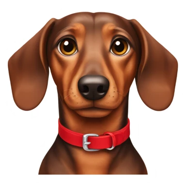 Dachshund wearing red collar named Chester  sticker