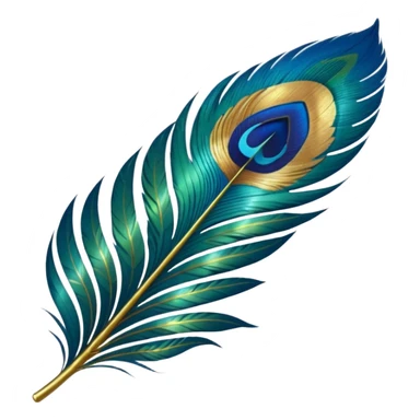 Devine Peacock feather sticker
