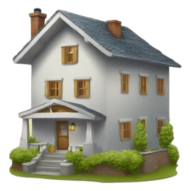Homme sur une maison sticker