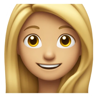 happy girl with long hair sticker