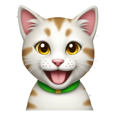 pretty happy christmas cat sticker