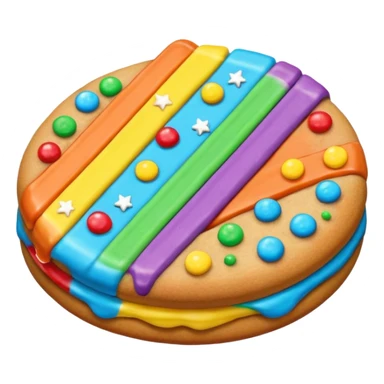 Rainbow galaxy starry candy cookie sticker