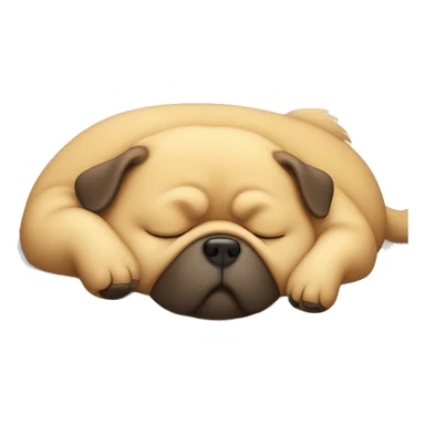 Fat dog sleeping sticker