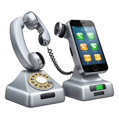 two phones ringing sticker