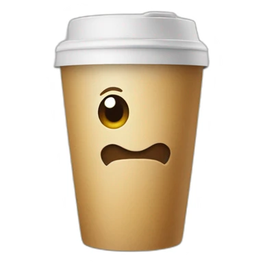 walking coffee cup sticker
