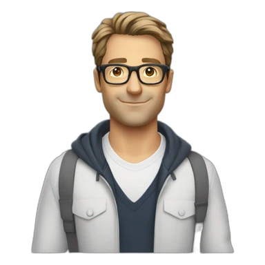 iconic fabien galthie with his glasses sticker