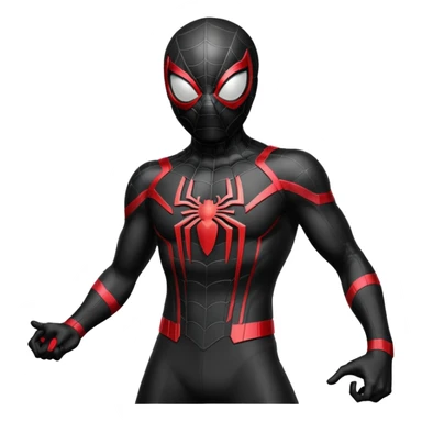 Full Black colored suit spider man sticker
