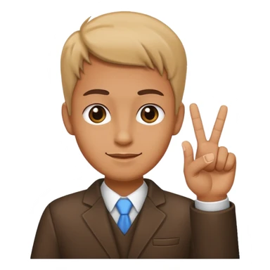 Yvl hand sign only 3 fingers up sticker