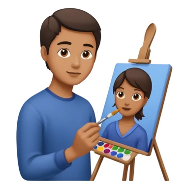Make person making a painting of him making a paint that he’s making a painting in sticker