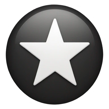 White star in black circle sticker