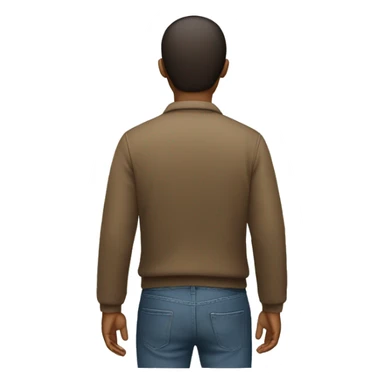 person with their back turned sticker