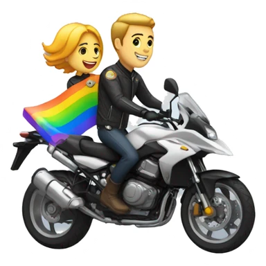 Gay sur une moto sticker