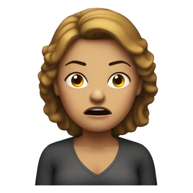 Angry heavy lady sticker