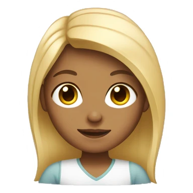 Tan skin girl with blonde hair  sticker